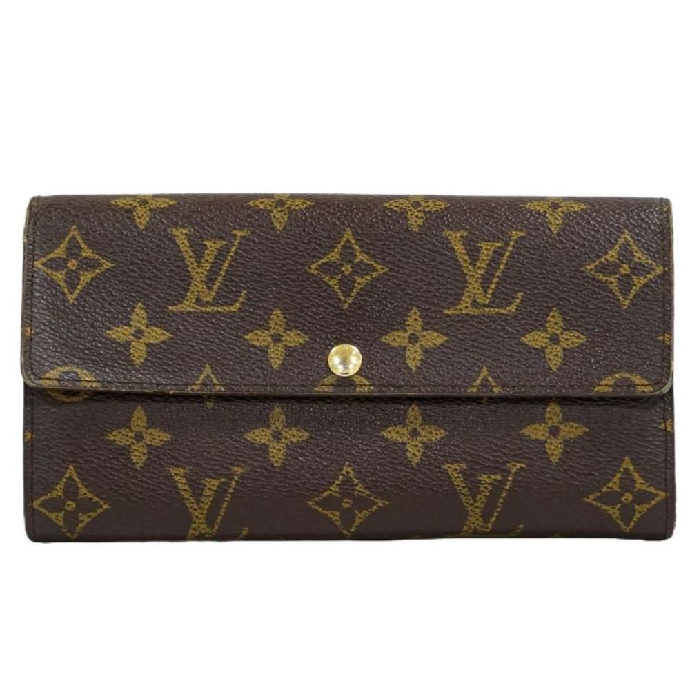 Louis Vuitton Portefeuille Sarah Long Wallet Leopard Monogram Brown
